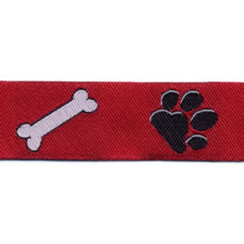 Standard Leash Red Paws